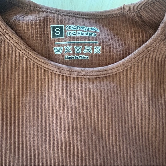 Rust Ribbed Two-Piece Set - Picture 3 of 5